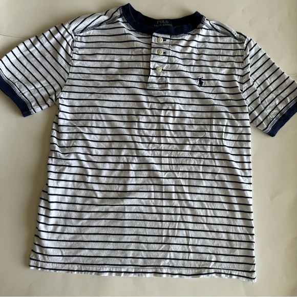 Ralph Lauren Henley  Striped Shirt - Picture 4 of 5